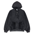 SUPER WAY Vintage Old Cardigan Fleece Hooded Sweater