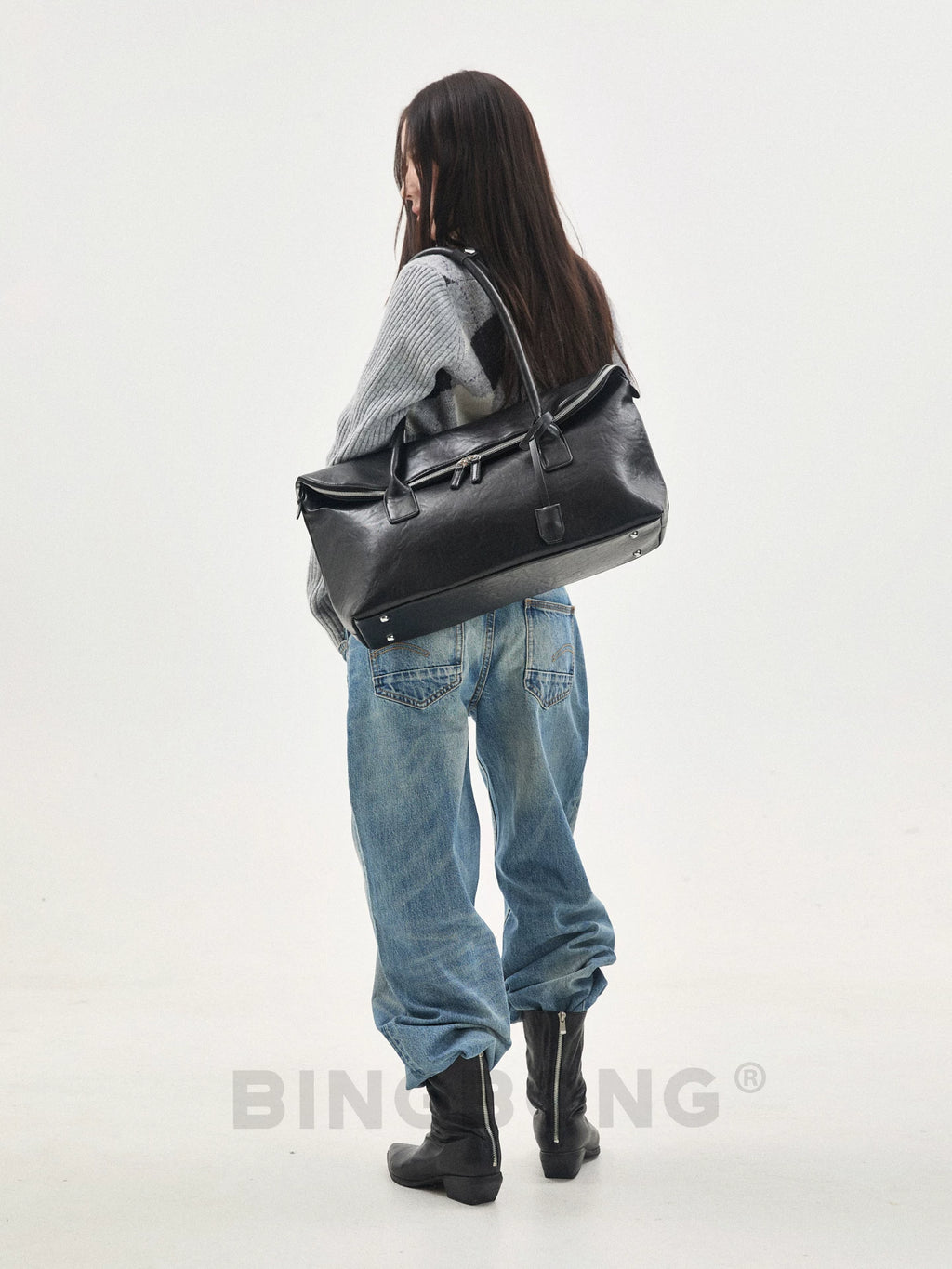 BINGBONG Simple Long-handled Shoulder Tote Bag