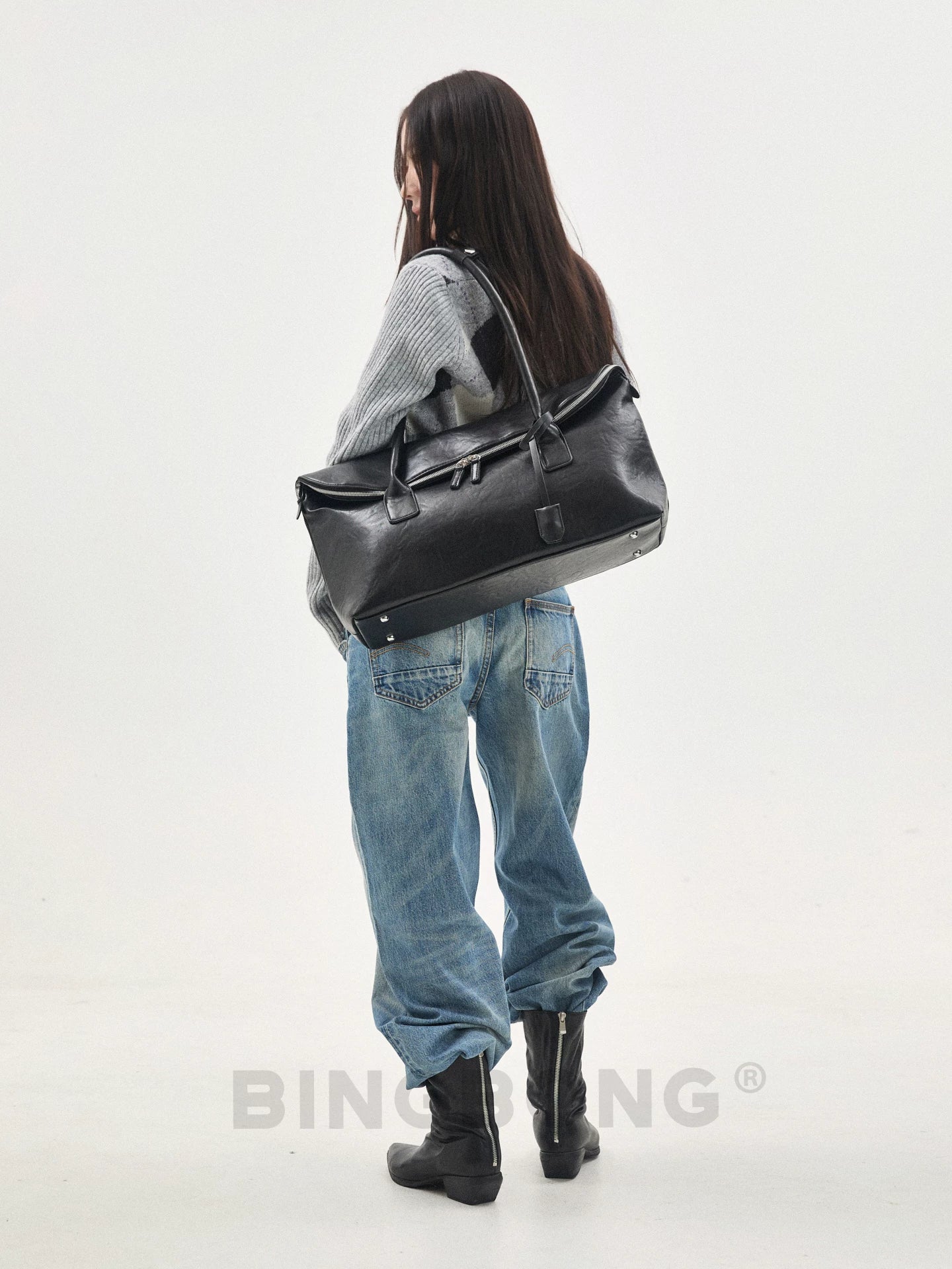 BINGBONG Simple Long-handled Shoulder Tote Bag