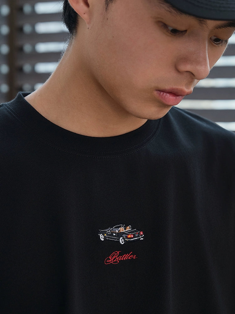 Battles Medieval Car Embroidery Retro Tee