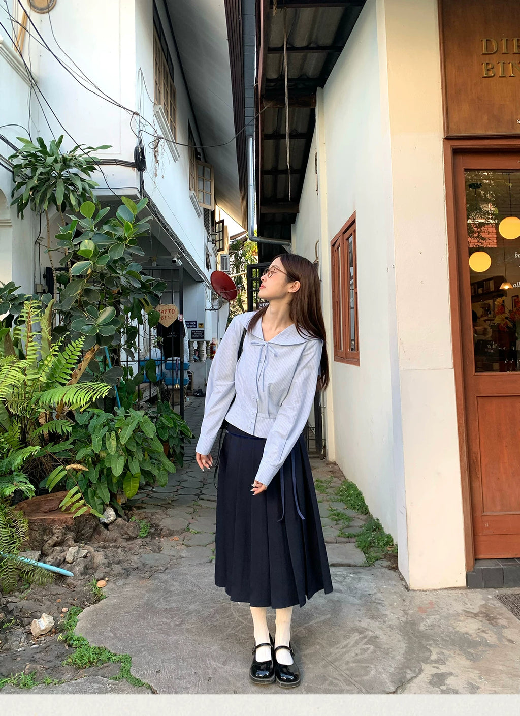 MUCHA Striped Casual Versatile Long Sleeve Shirt
