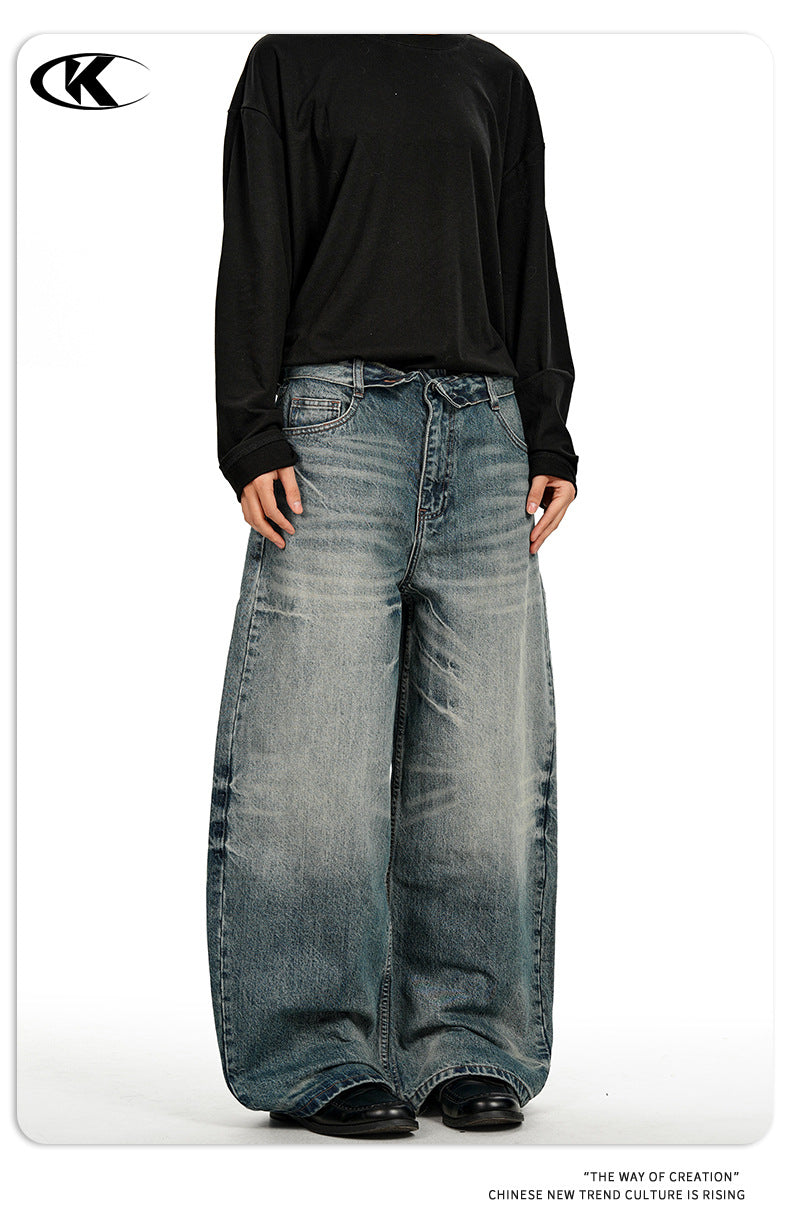 11KN Vintage Straight Lightning Loose Jeans