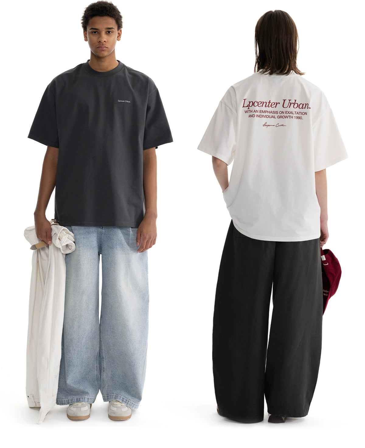 Loopsoon Versatile Comfortable Back Letter Printed Tee