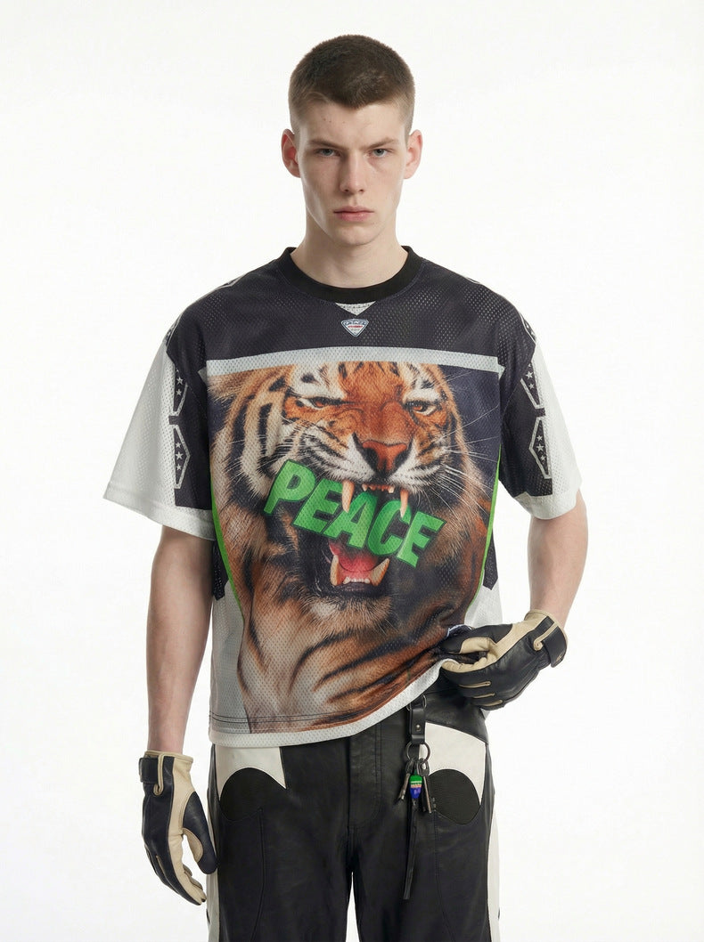 Inflation Tiger Street Digital Printing Breathable Short Sleeve
