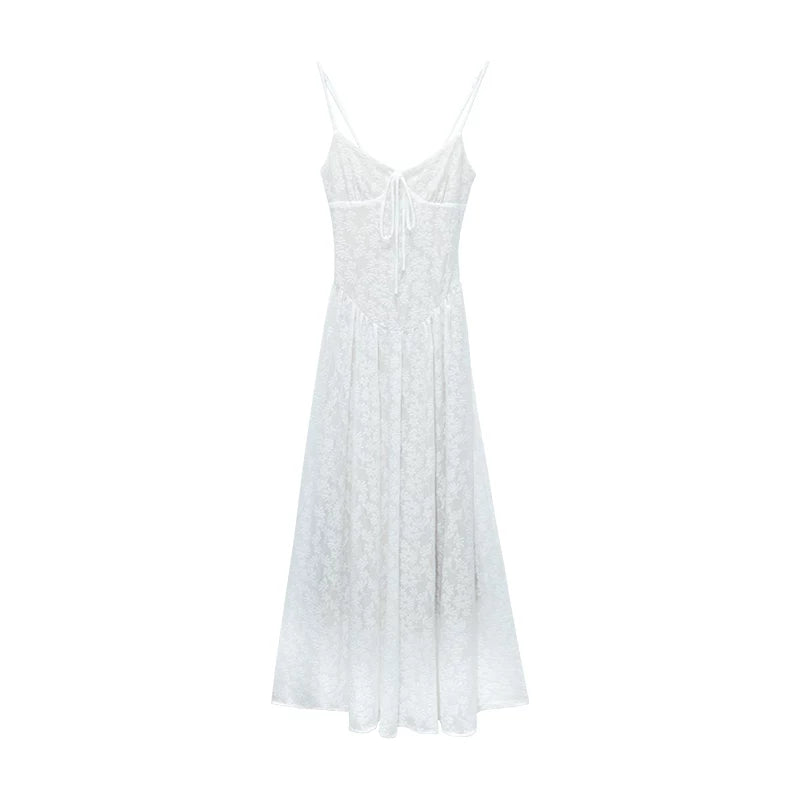 Audwyn Retro Pattern Cardigan Lace Waist Slim Dress Set