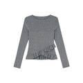 Kano Irregular Fungus Edge Knitted Bottoming Shirt