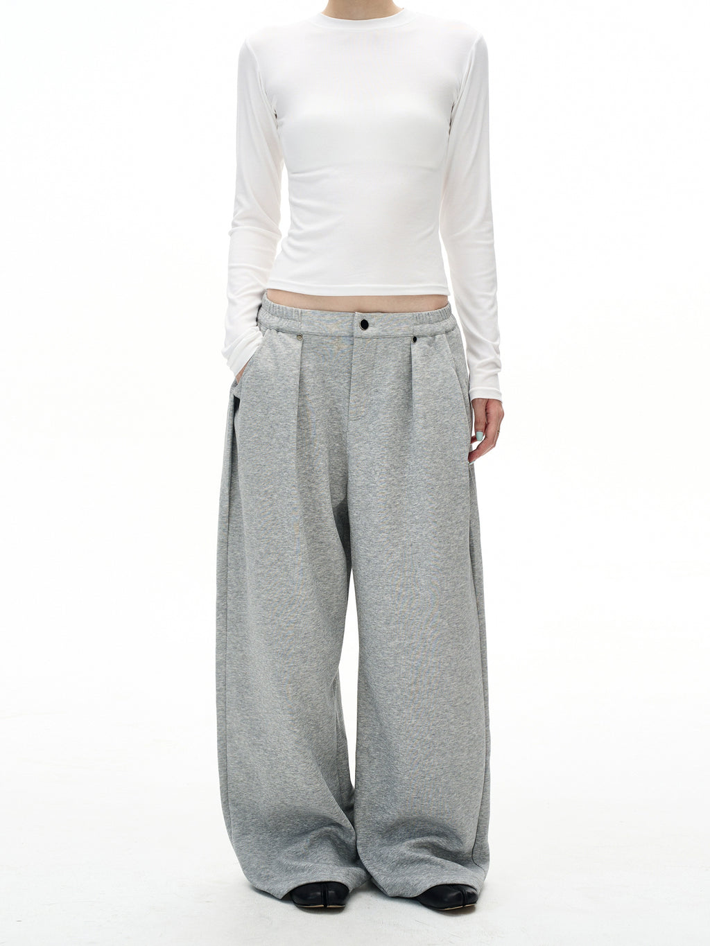 MADWITCH Loose Versatile Double-pleated Casual Pants