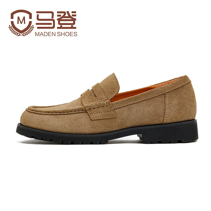 Maden High-end One-pedal Leather Casual Flip Leather Shoes