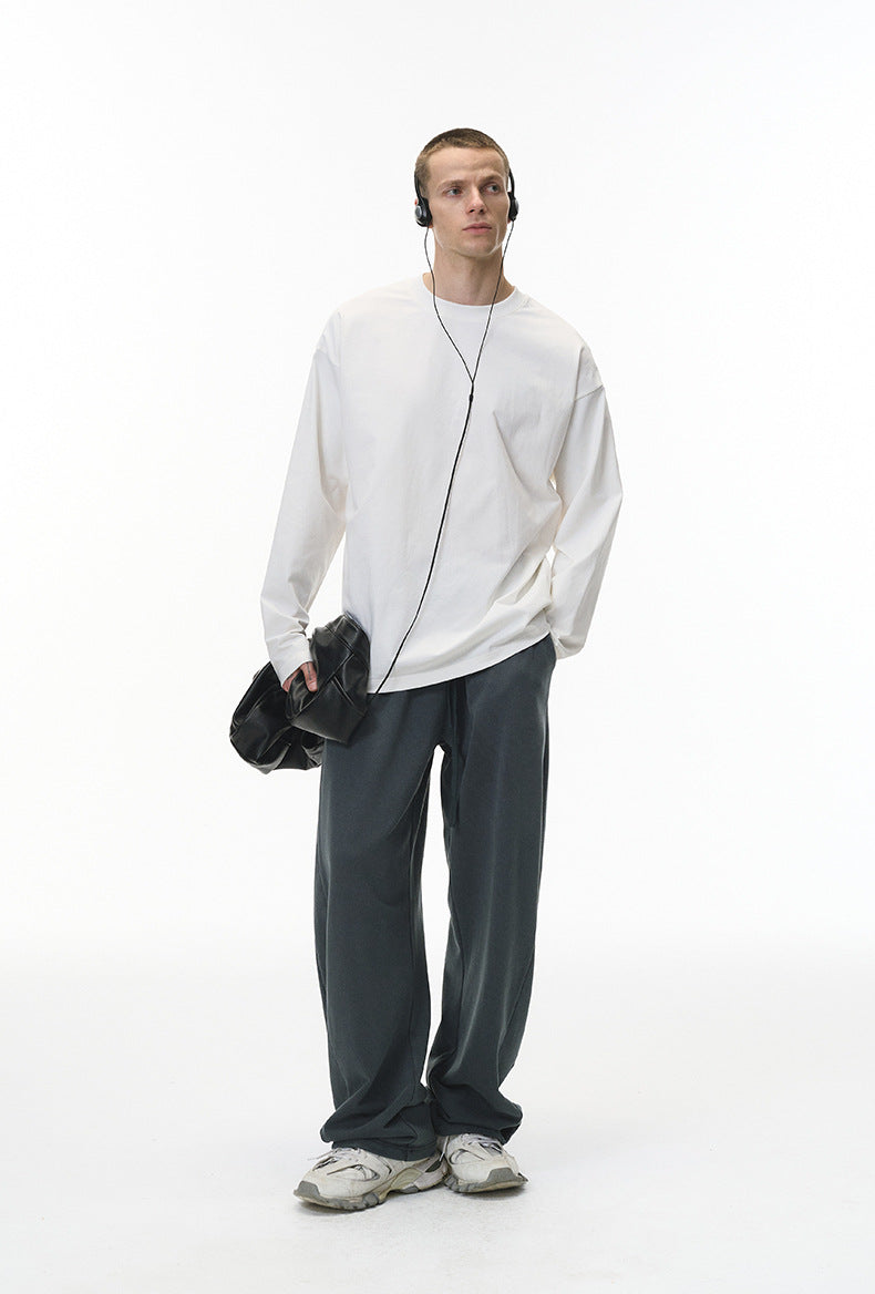 Inflation Casual Wide-leg Washing Scimitar Sweatpants
