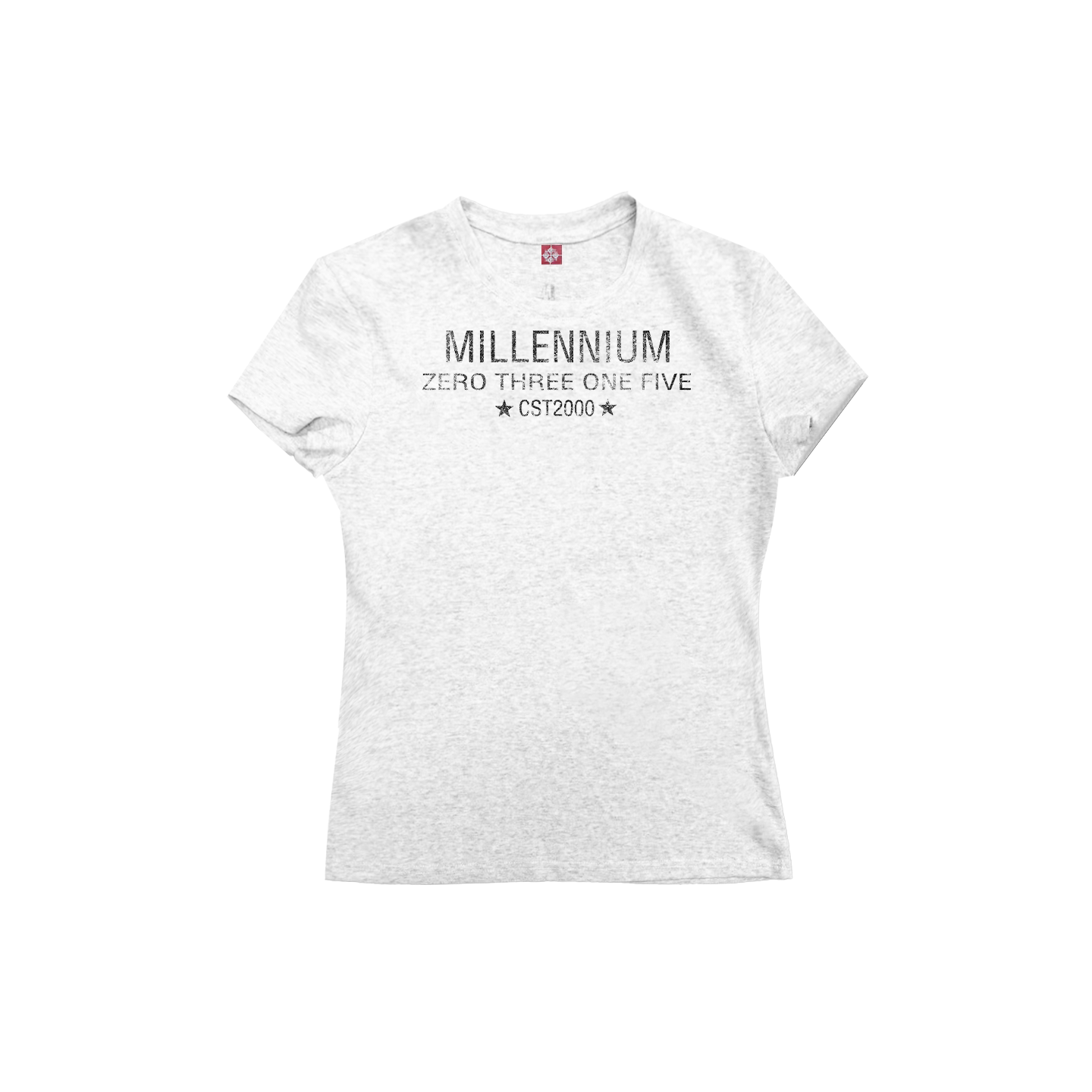 DETW Dark Pattern Five-star Destruction Slogan Front Shoulder Tee