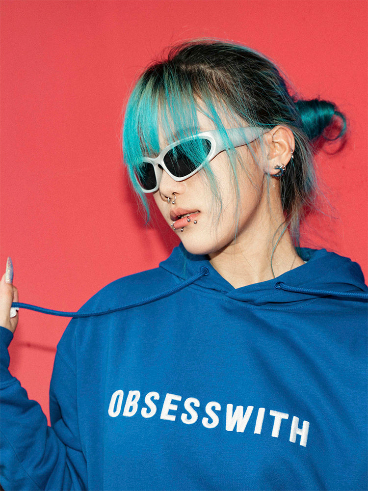 OBSESSWITH Letter Embroidered Hoodie