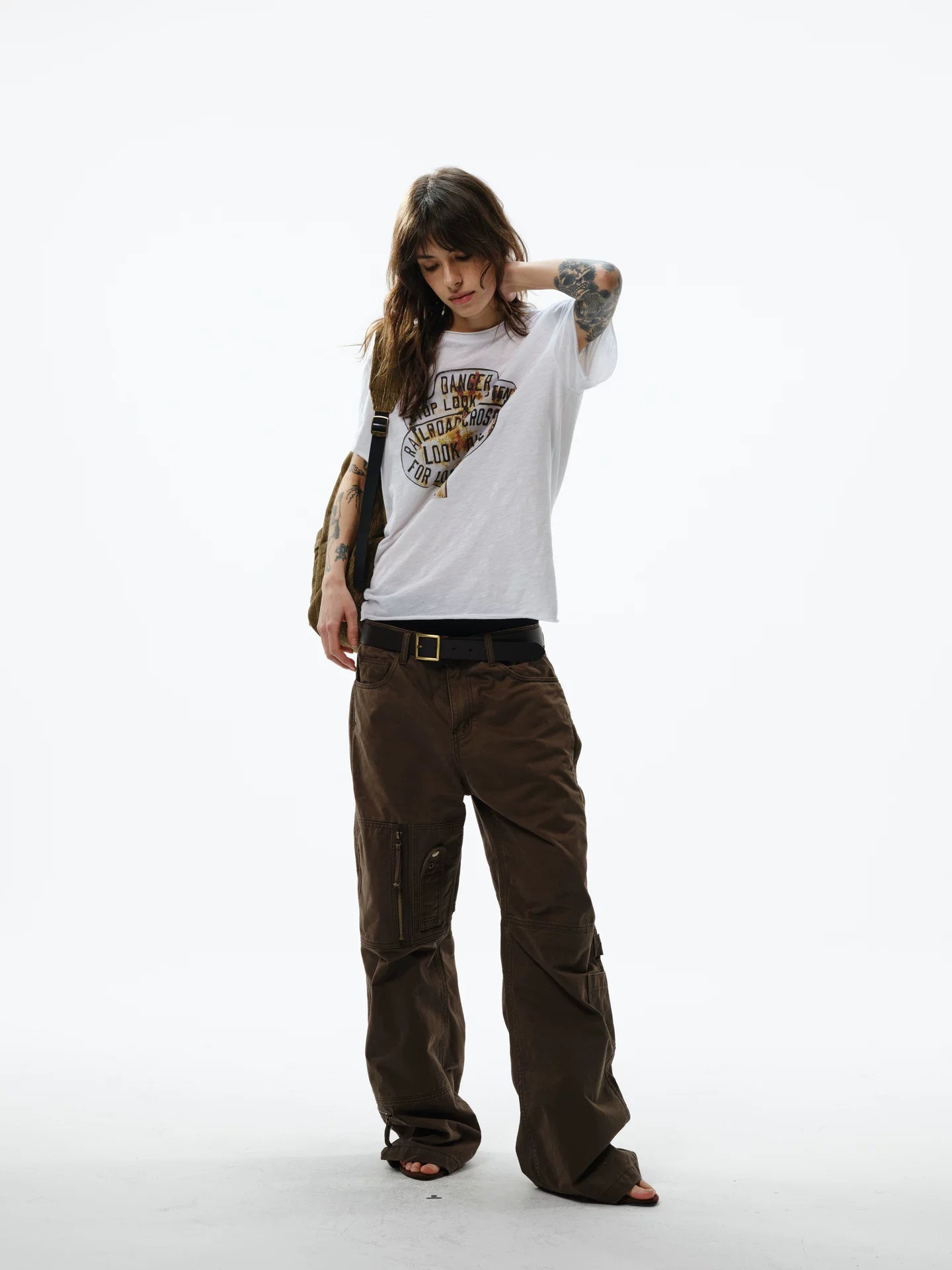 TREClub Vintage Anchor Print Casual Tee