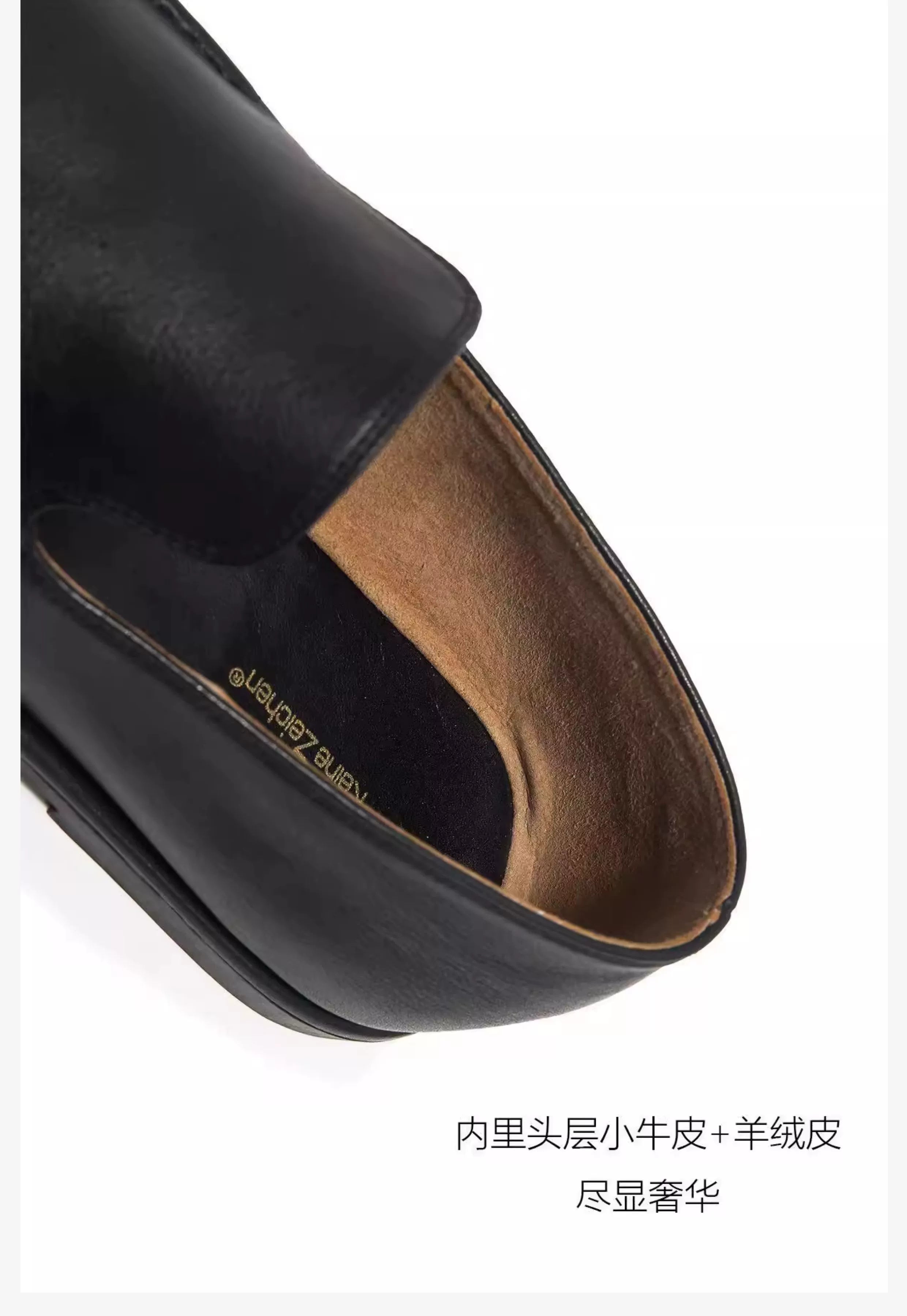 NO LOGO One-pedal Calfskin Cashmere Minimalist Loafers