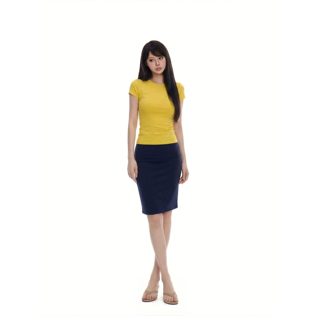 WITHMIN Straight Shoulders Slim and Slim Tee