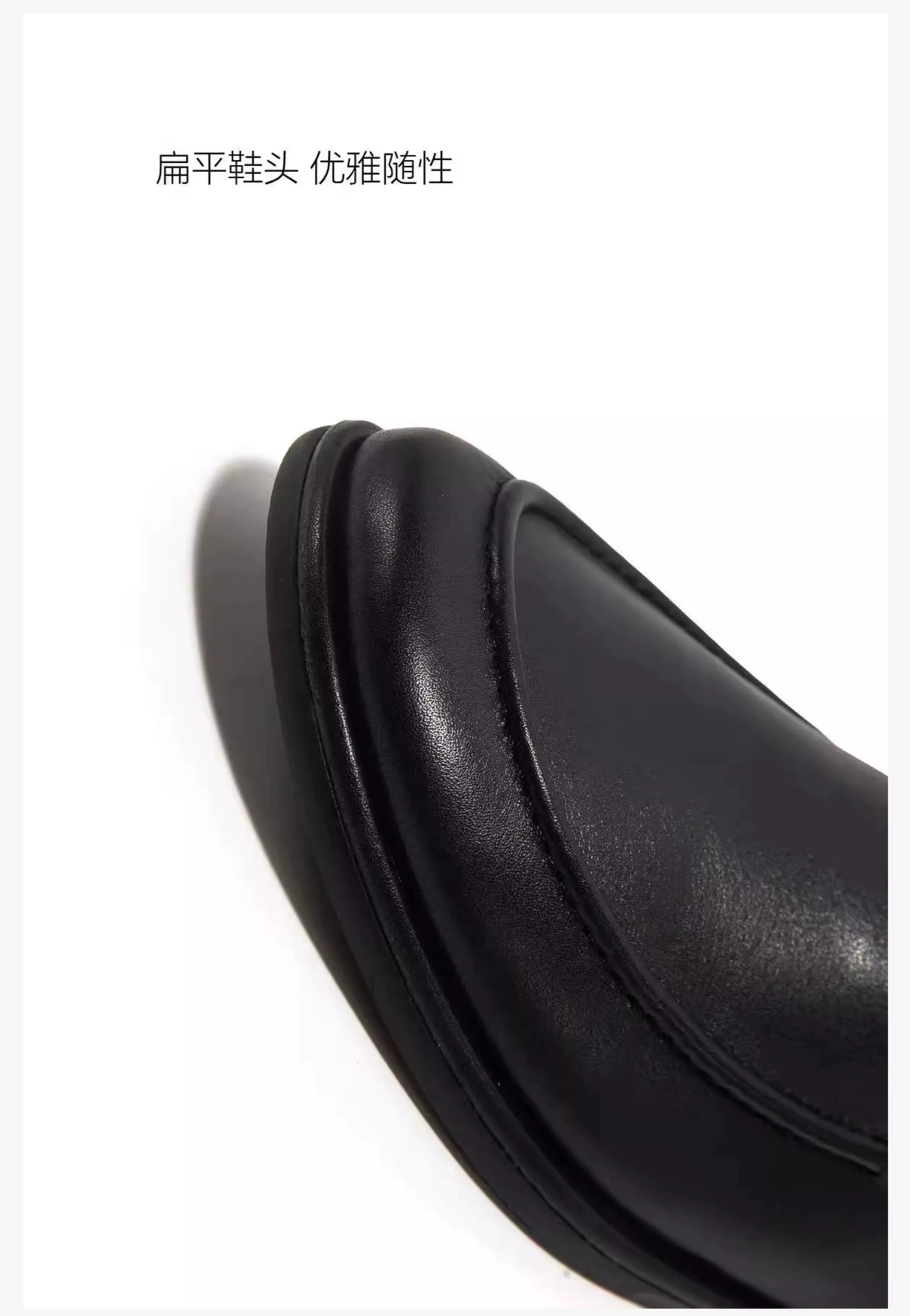 NO LOGO One-pedal Calfskin Cashmere Minimalist Loafers