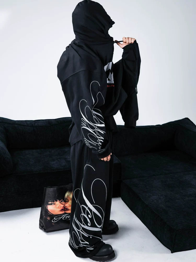 PCCVISION Embroidered Print Sweatpants