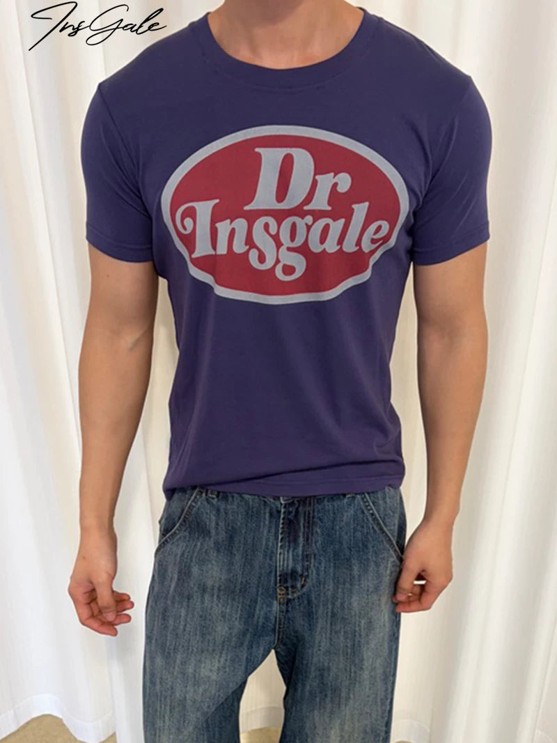 InsGale Retro Tagline Badge Printed Tee