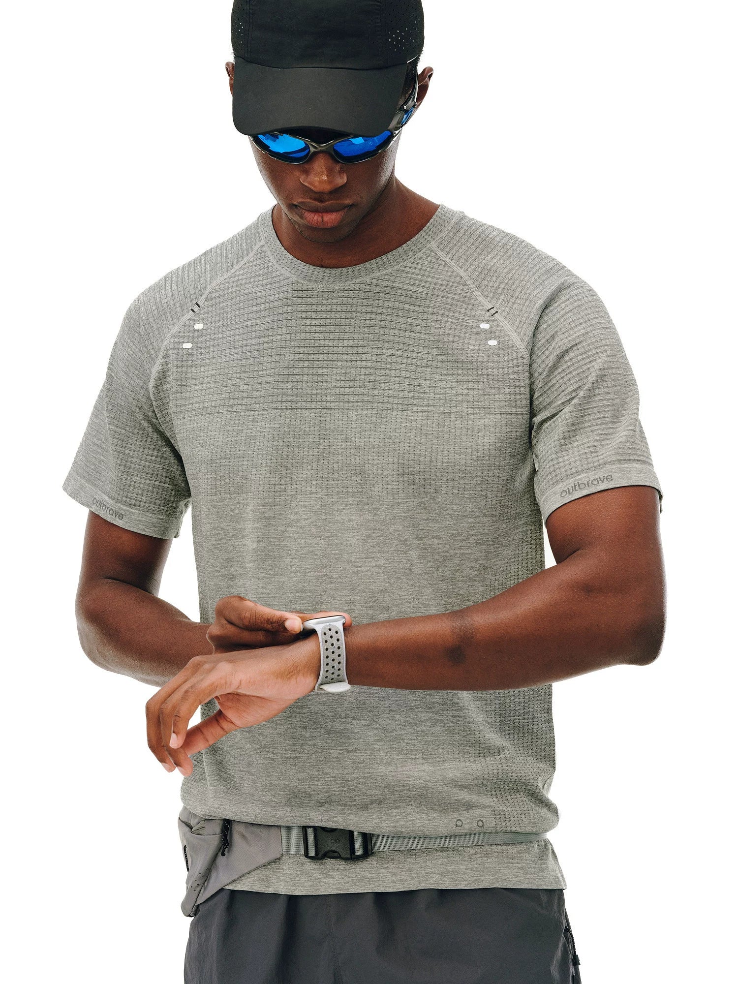 FPA Sports Striped Round Neck Breathable Tee