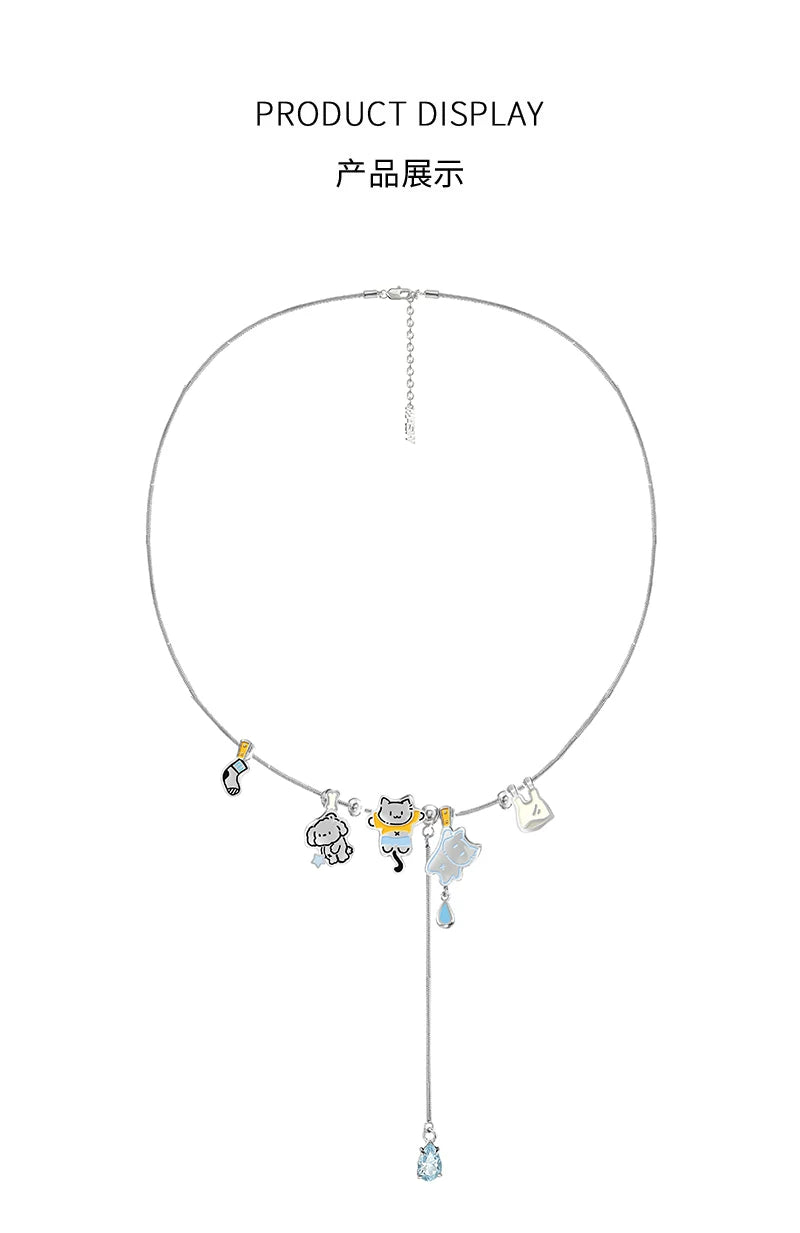 MASW Cartoon Cute Kitten Necklace