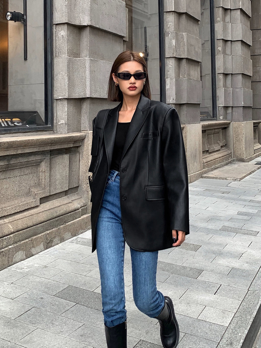 OUSPH Casual Premium Textured Loose Thickened Jacket