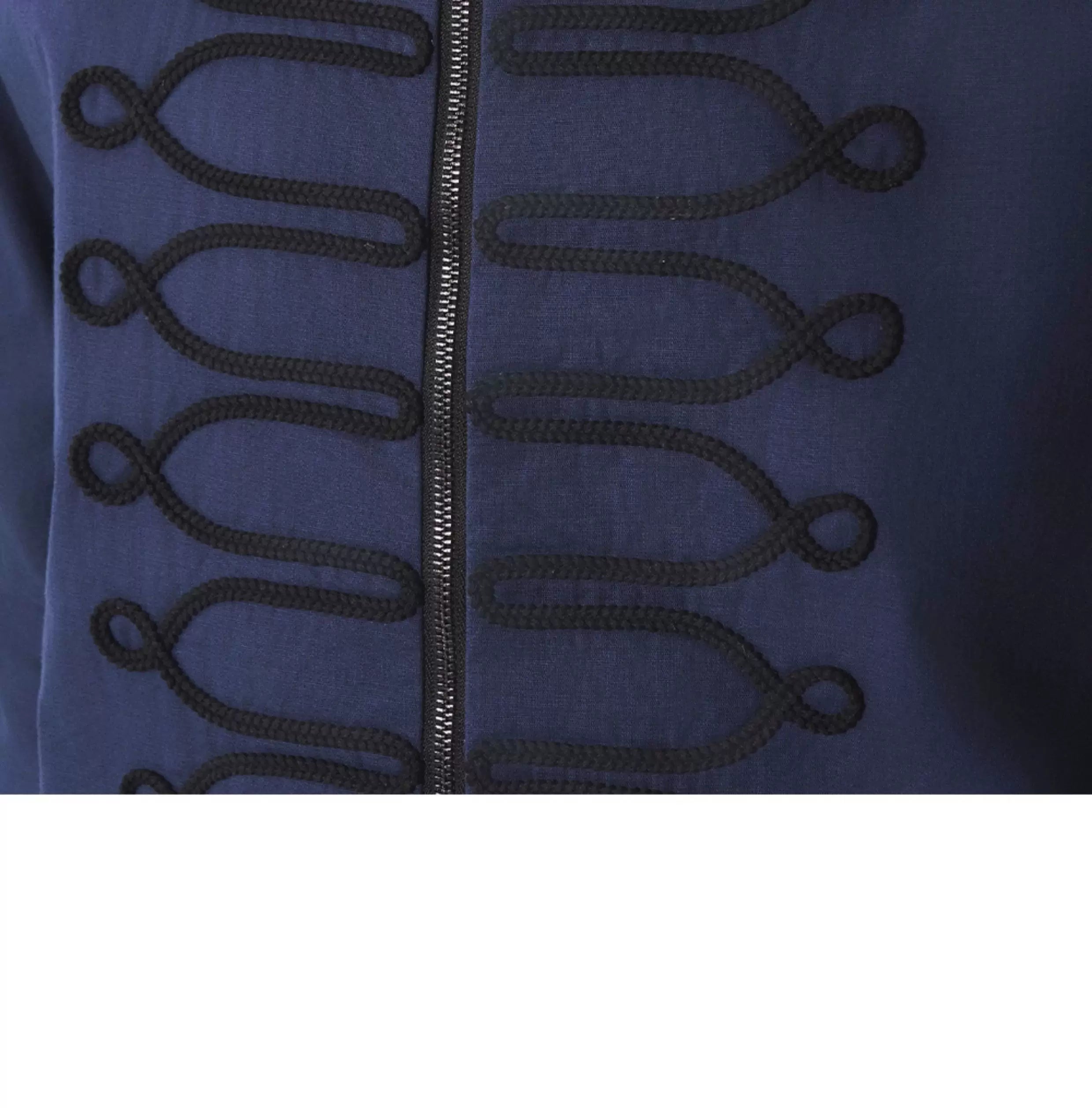 CNEW Stand-up Collar Strap Embroidered Short Jacket