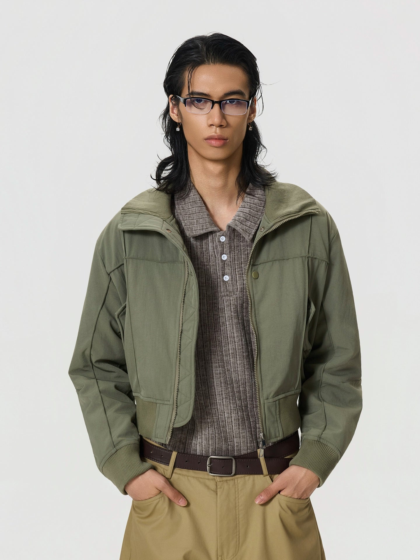 BTSG Vintage Stereo\ Short Wide Stand-Up Jacket