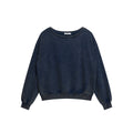 FUNKYFUN Loose Boat Collar Drop Shoulder Pullover Sweater