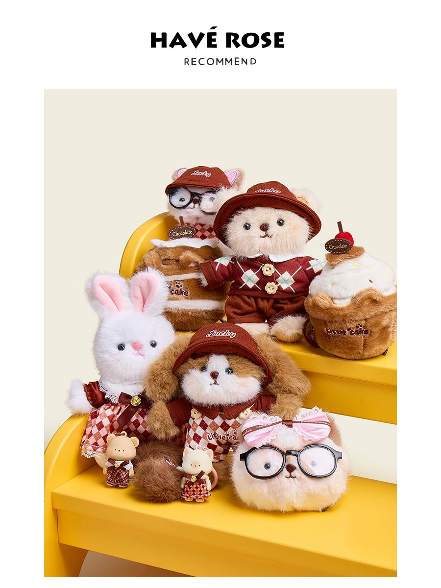 HAVEROSE Cake Bear Plush Doll Pendant