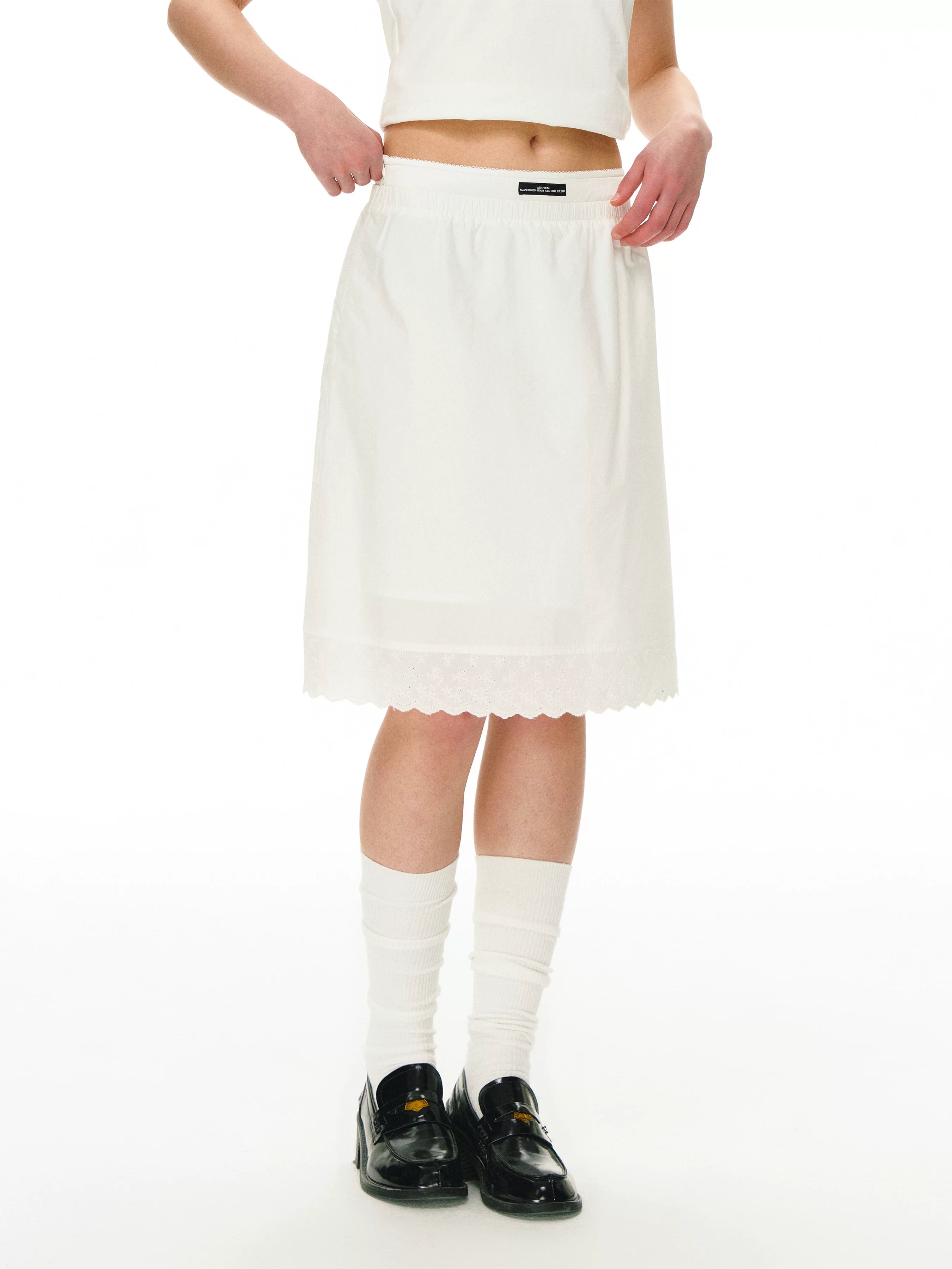 Ariseism Vintage Satin Patchwork Skirt
