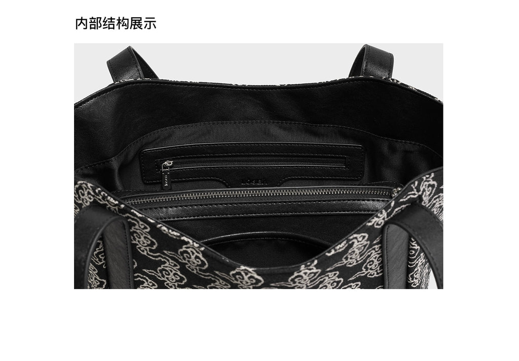 LOSEA Versatile Embroidered Vegetable Basket Tote Bag