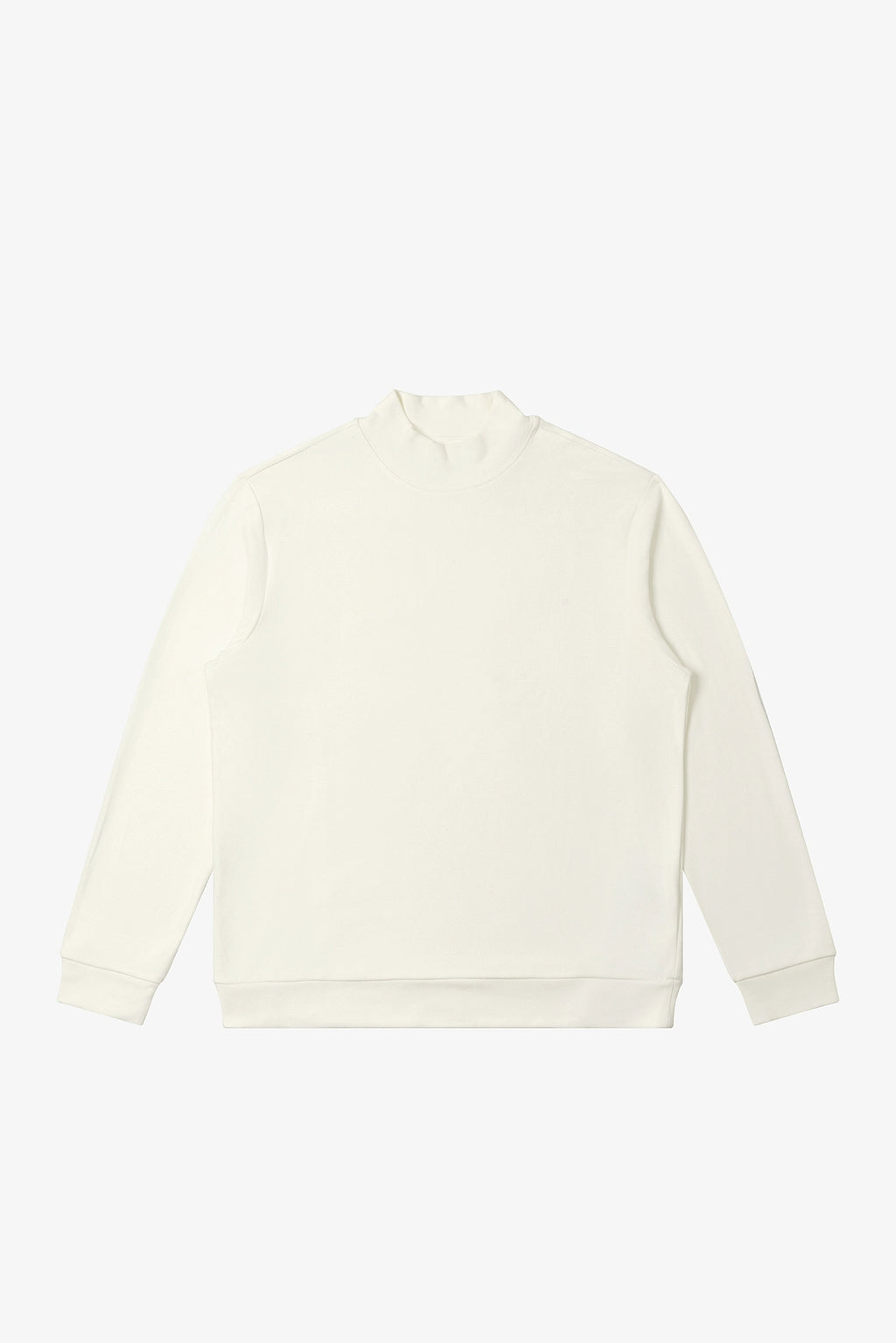 NO LOGO Round Neck Half Turtleneck Warm Long Sleeves