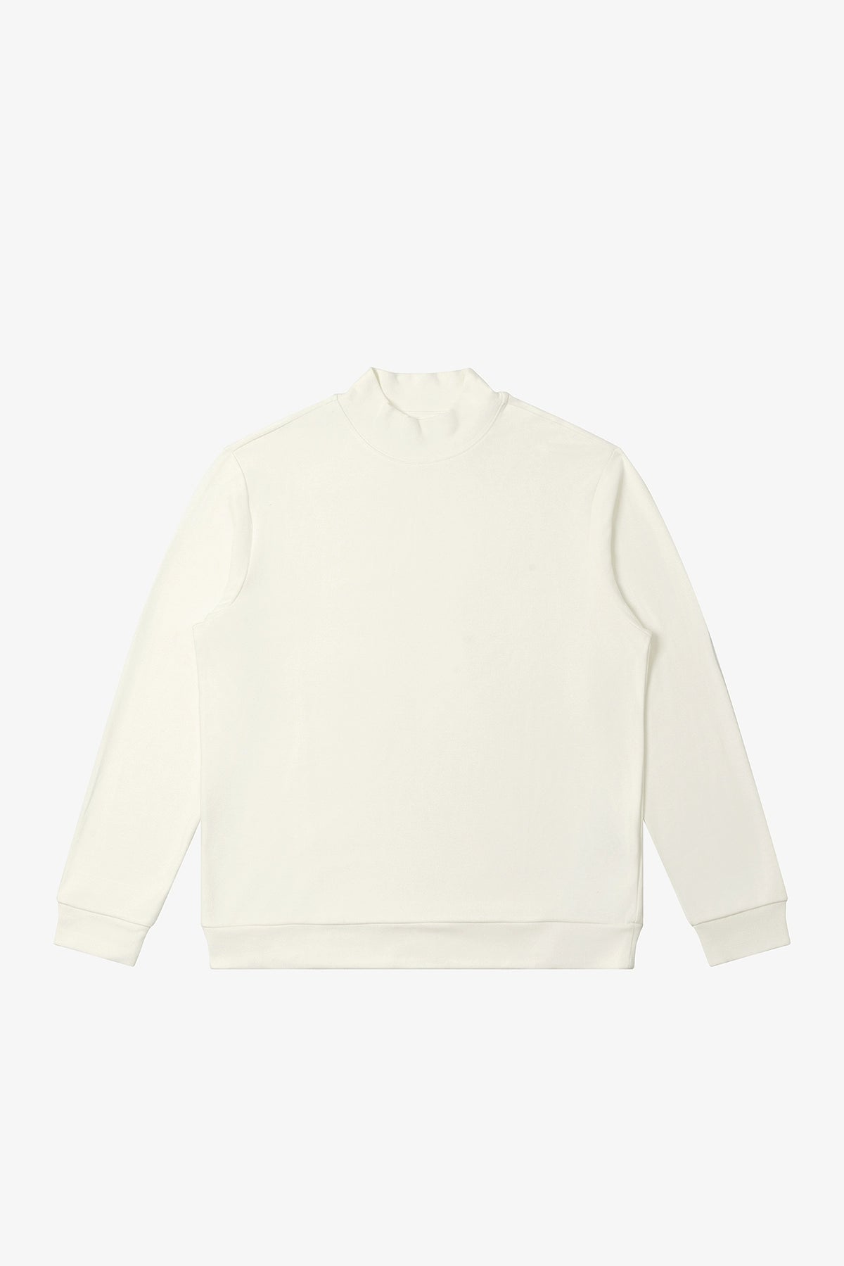 NO LOGO Round Neck Half Turtleneck Warm Long Sleeves