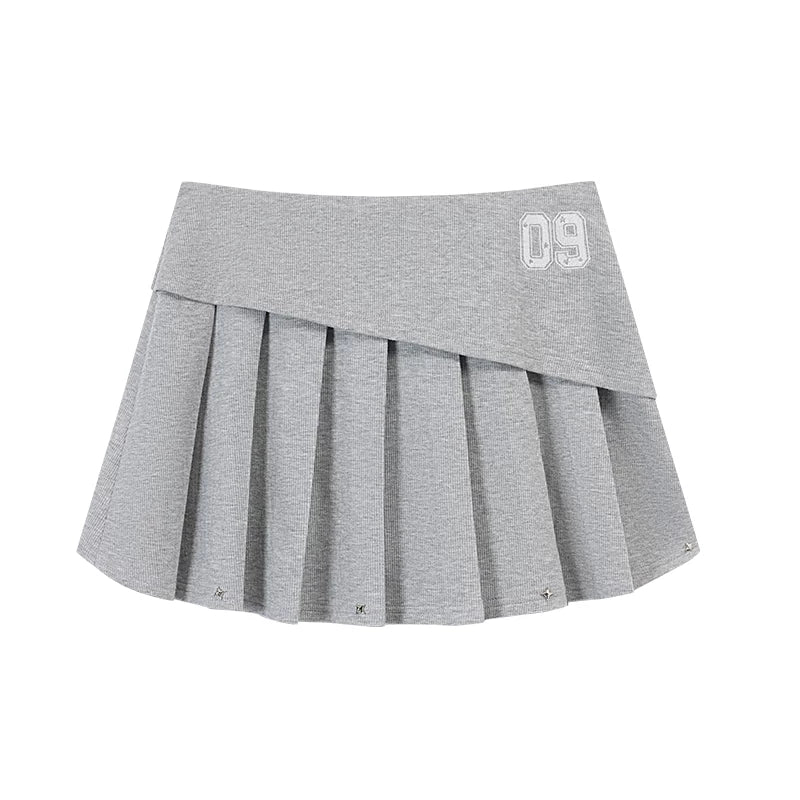 Ablueberry High Waist Pleated Slim Skirt