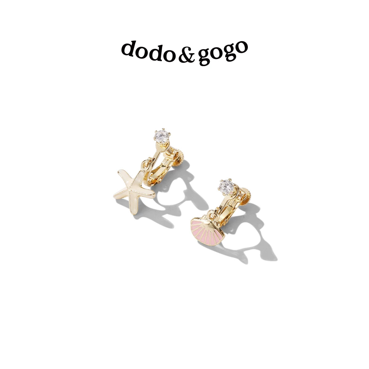 DODOGOGO Shell Starfish Earclip Earrings