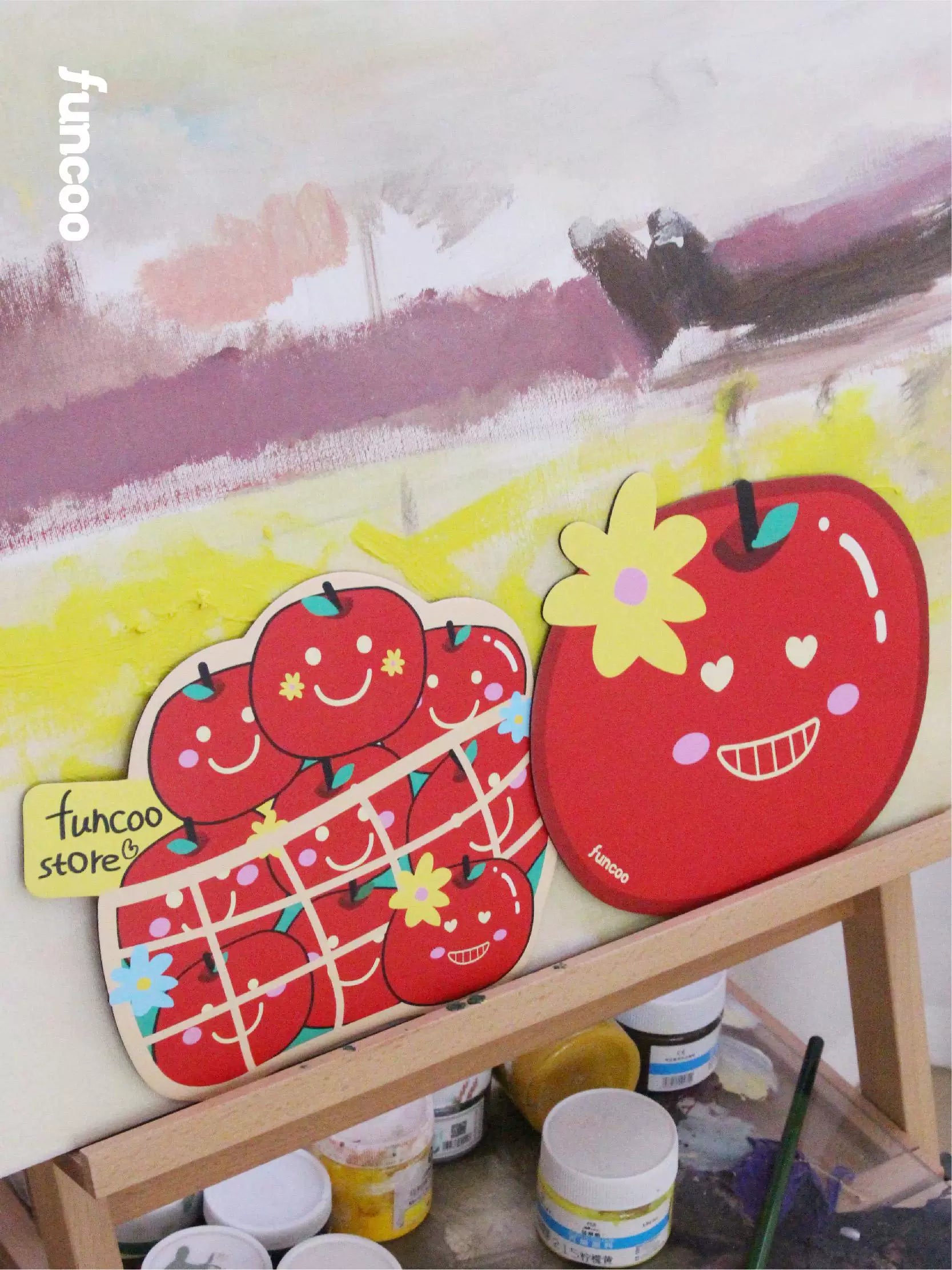 FUNCOO Non-slip Rubber Cute Apple Mouse Pad