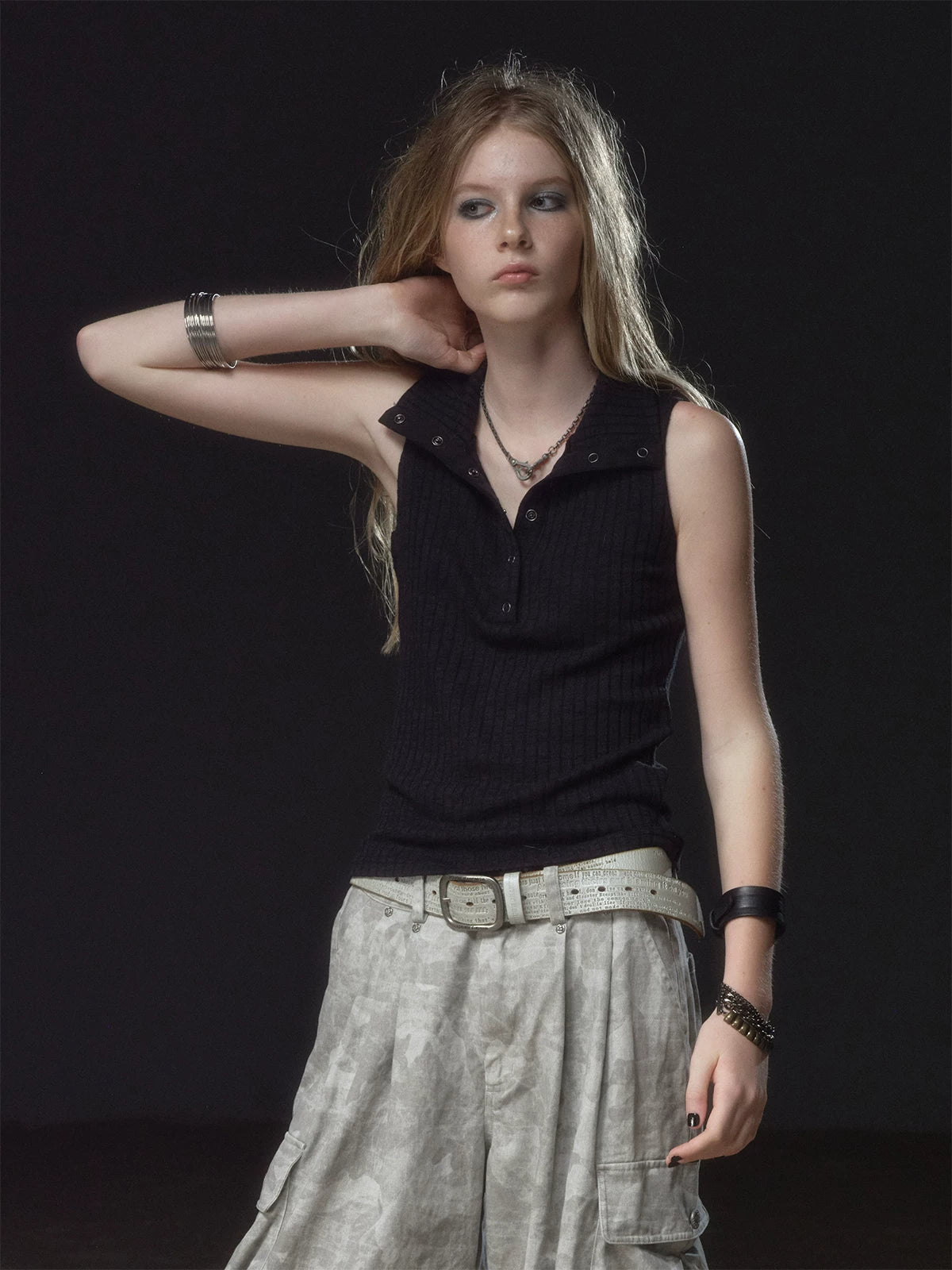 WearAndtear Turtleneck Knitted Sleeveless Vest