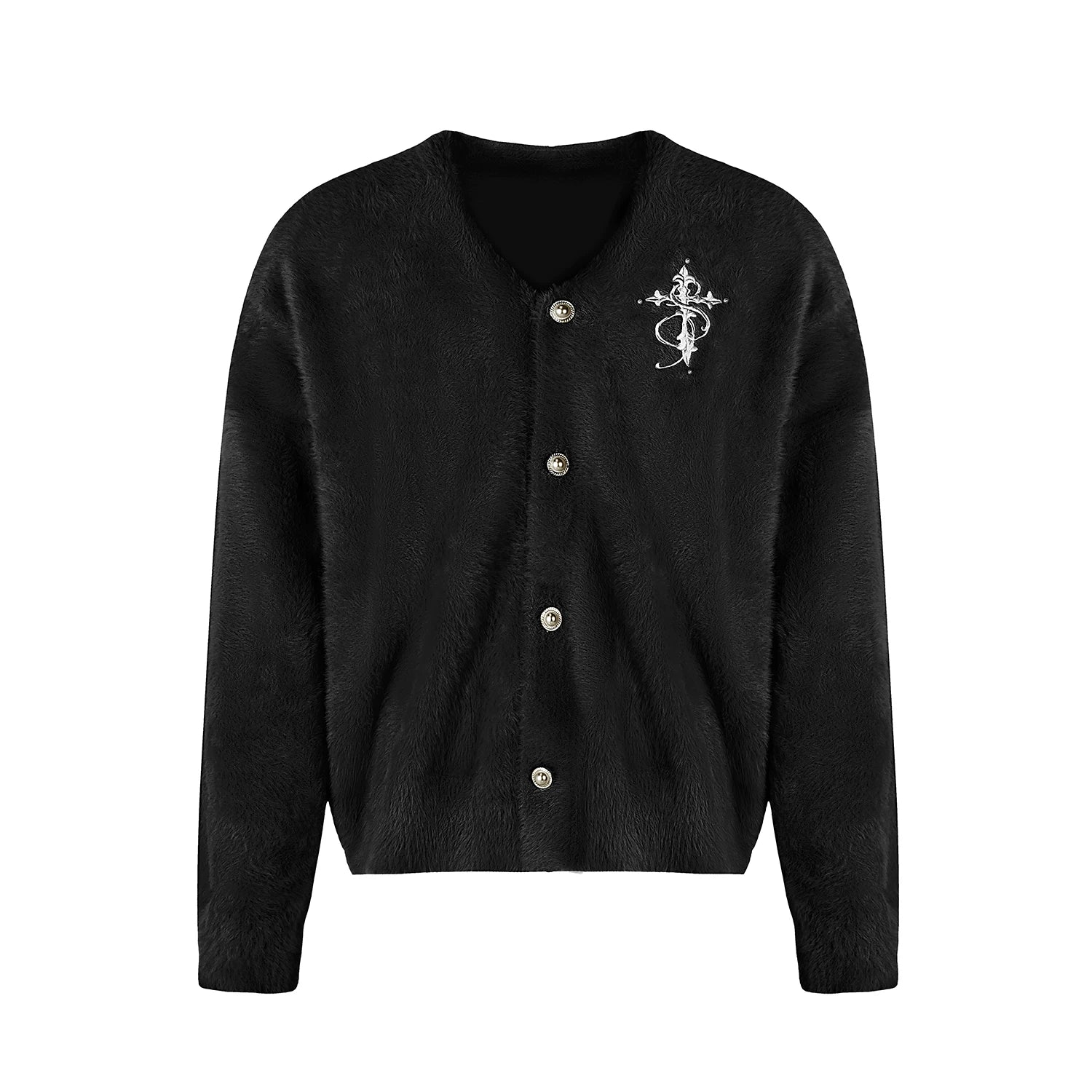 STK Imitation Mink Pearl Wool Cardigan
