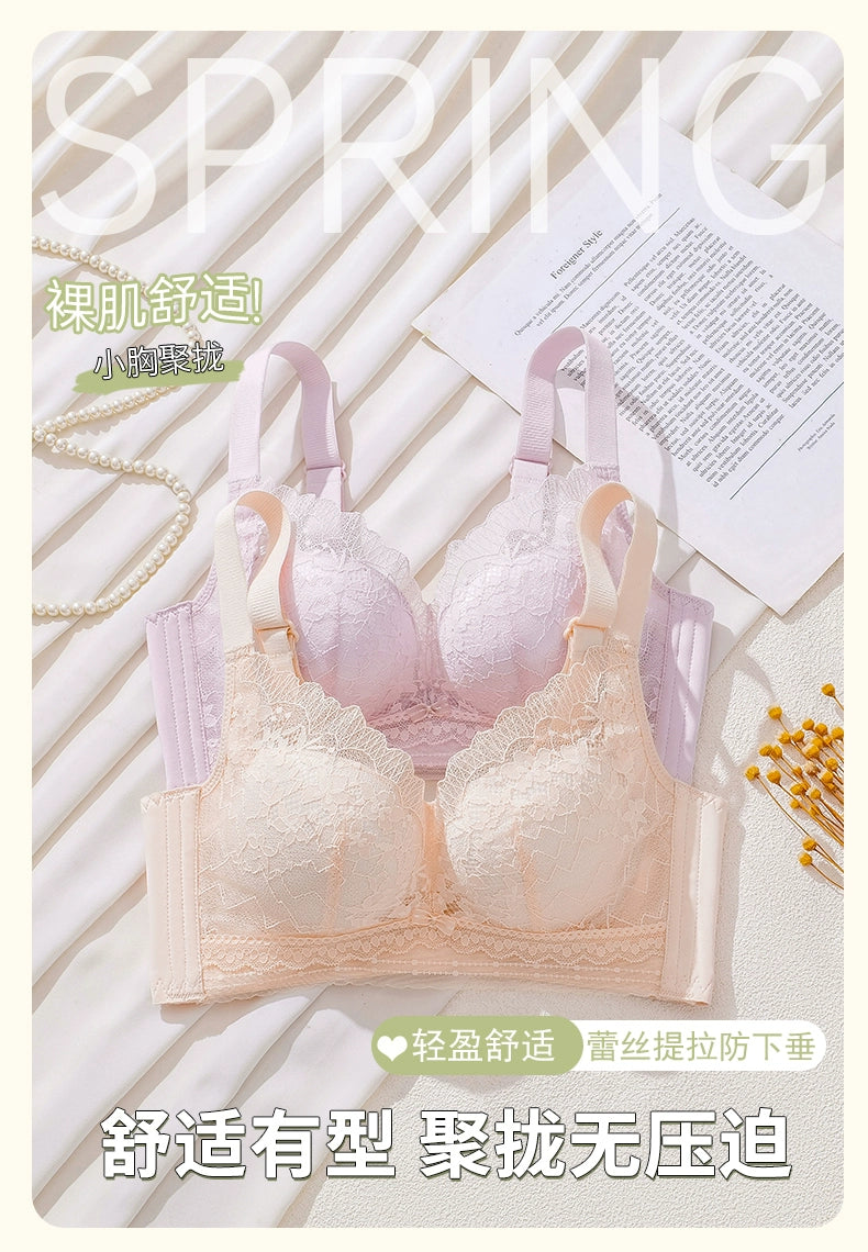 Urban Butterflies Gather and Show Large and Thin Lace Bra Cover Without Steel Ring