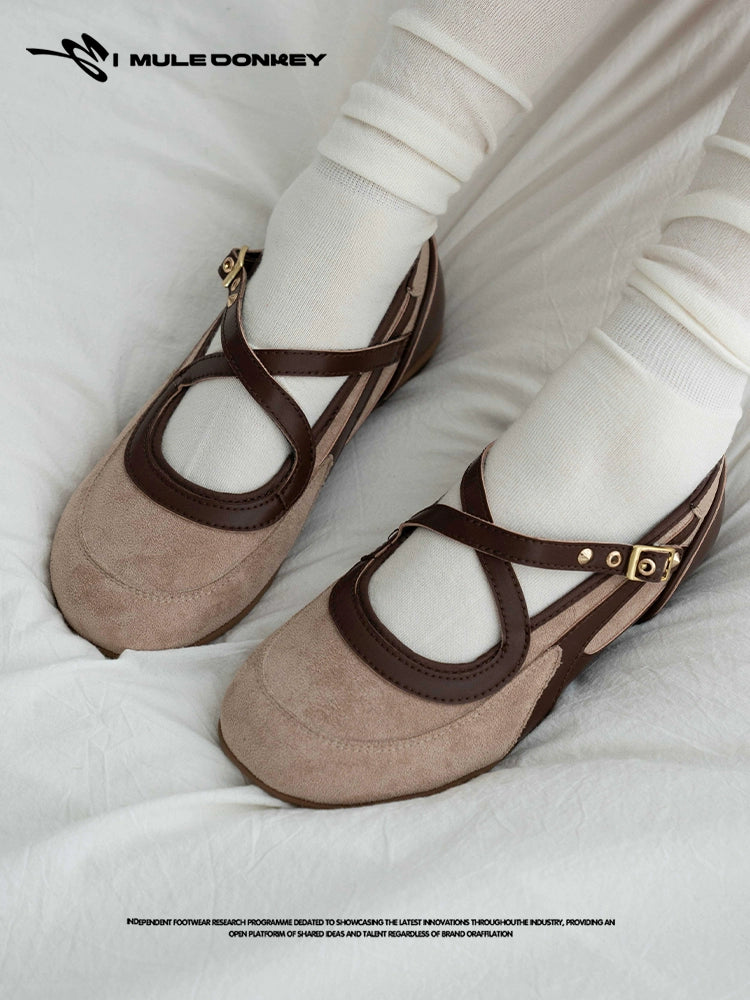 Donkey Hollow Retro Soft-soled Mary Jane Shoes