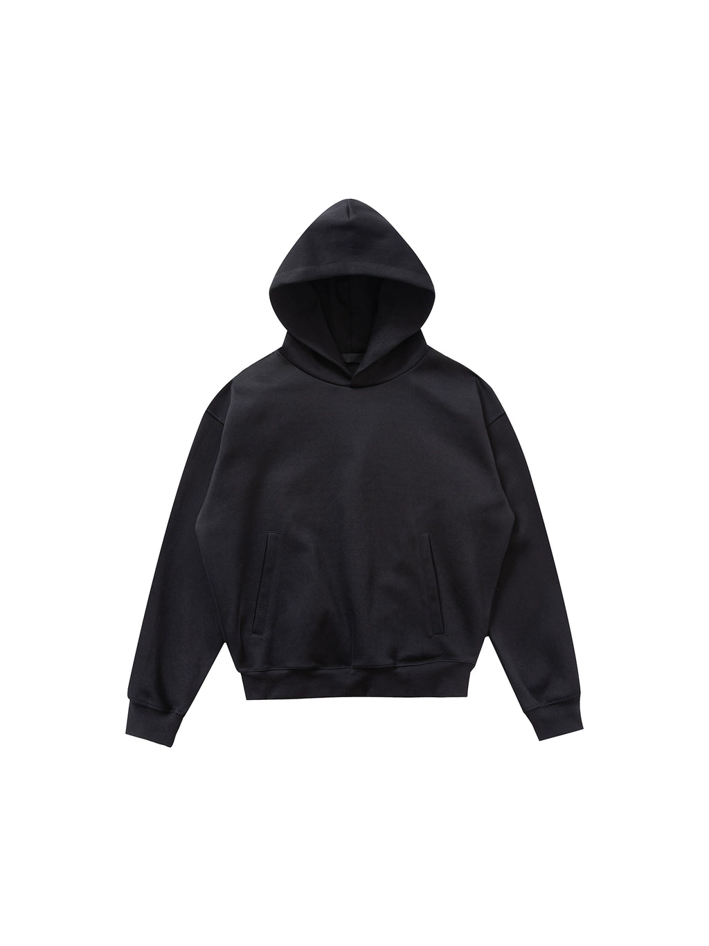 PLUS NO LOGO Double-sided Slippery Loose Pullover Hoodie