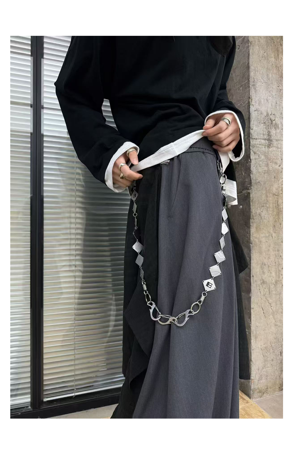 RELABEL Retro Buckle Waist Hanging Trouser Chain Bag Hanging