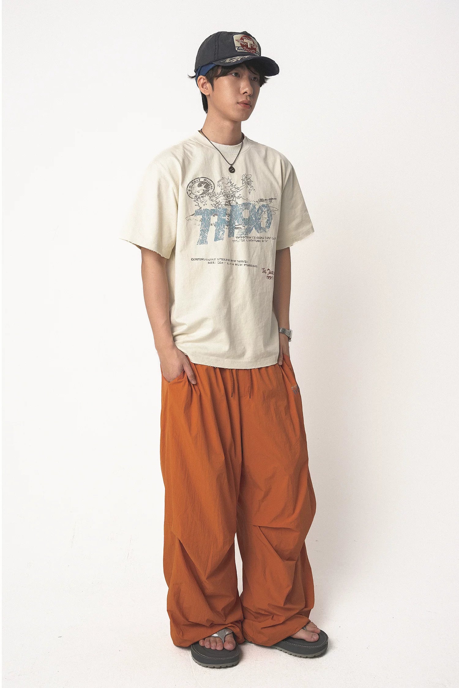 TH90 Retro Totem Print Casual Tee