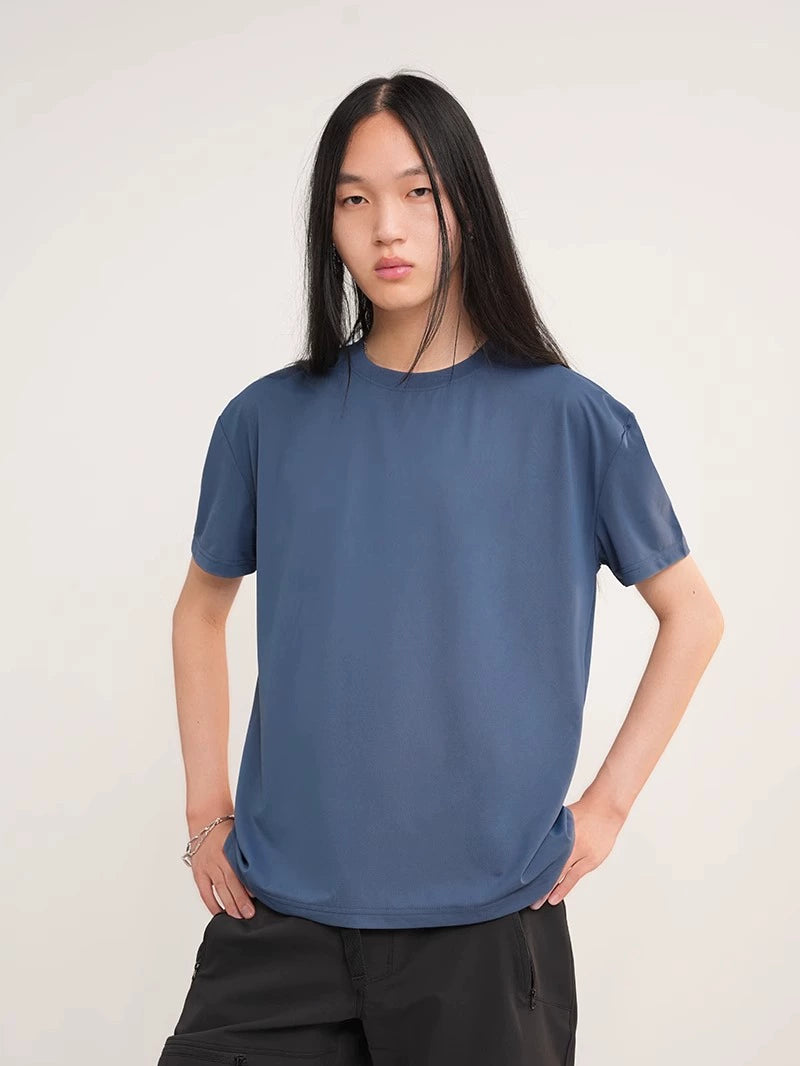 NO LOGO Moisture Absorption Quick Drying Sports Fitness Tee