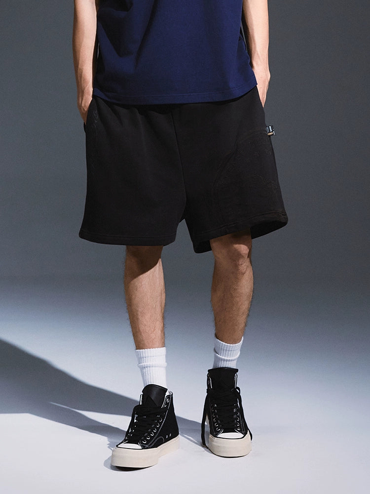 Remedy Guochao Seal Heavy Five-point Sweatpants