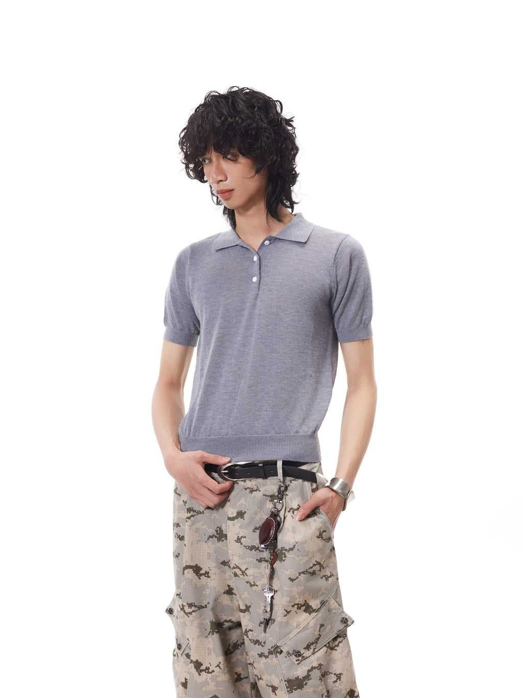 BTSG knitted polo Tee
