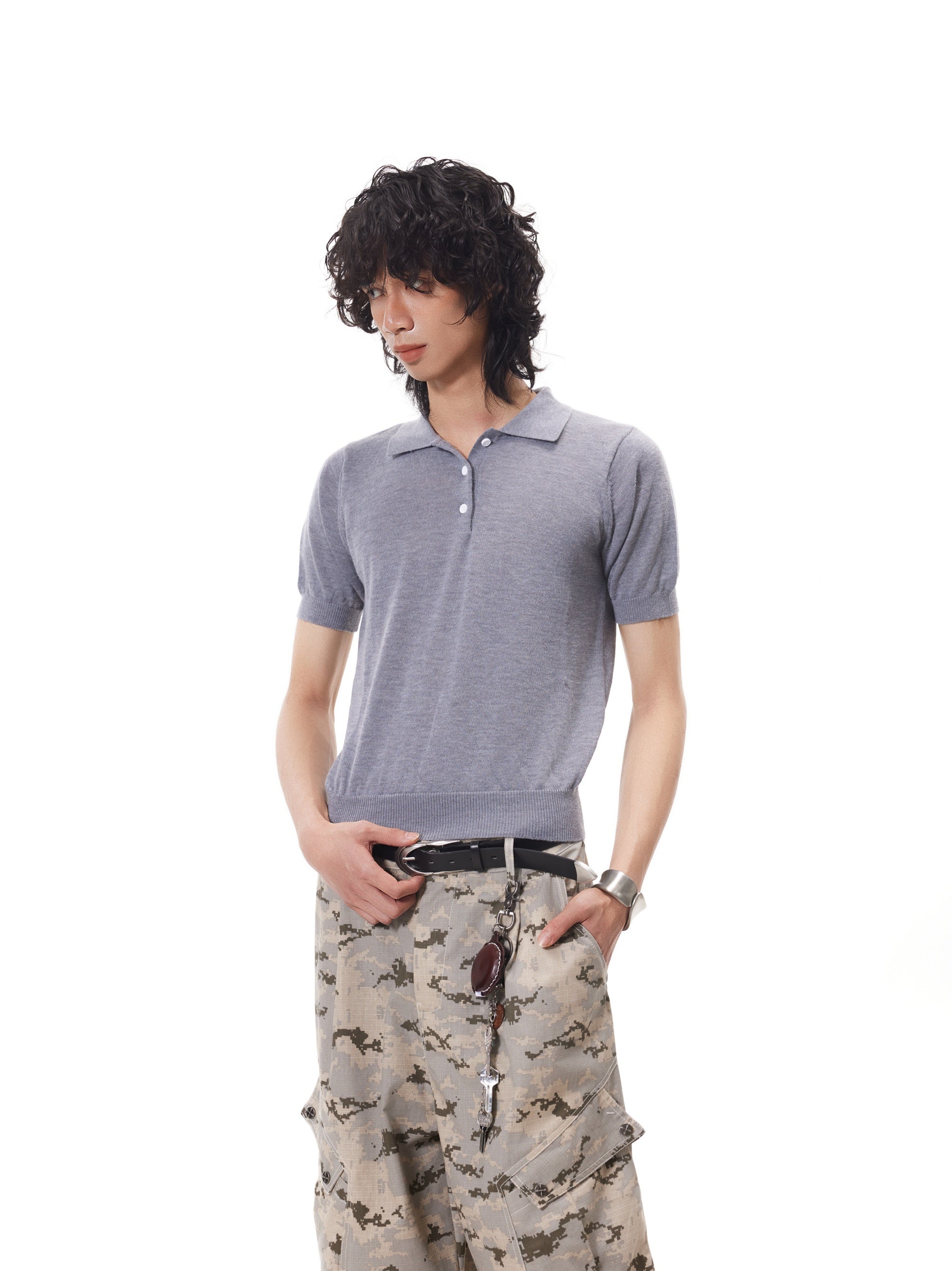 BTSG knitted polo Tee