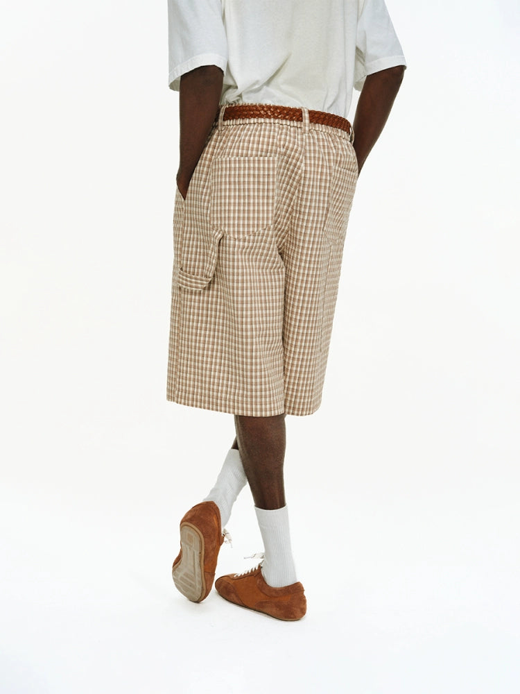 ATRY Retro Plaid Silhouette Pants