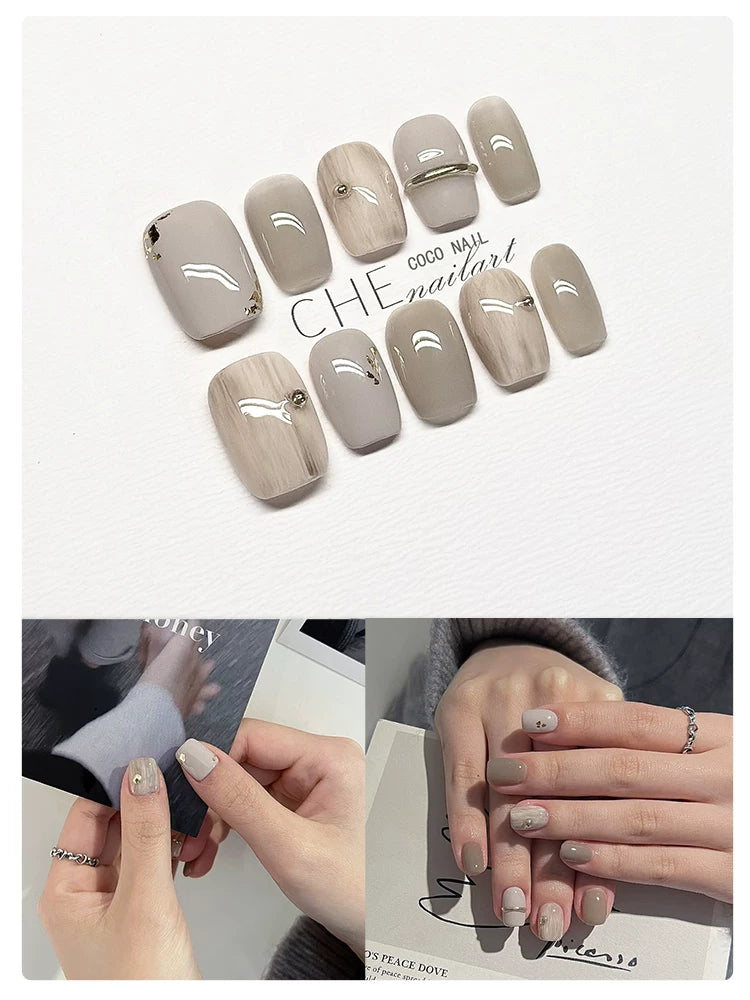CoCo Small Flower Cat Eye Handmade Manicure Wear Nail
