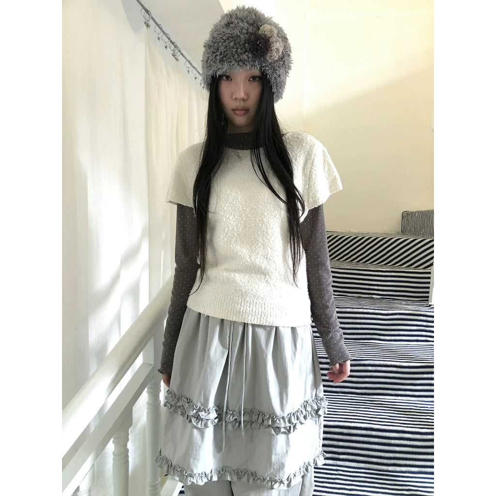 Ang: Project Vintage Crew Neck Front Shoulder Knitted Tee