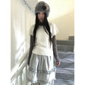 Ang: Project Vintage Crew Neck Front Shoulder Knitted Tee